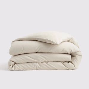 NWT Quince Mongolian Cashmere Cotton King Duvet Cover In Natural